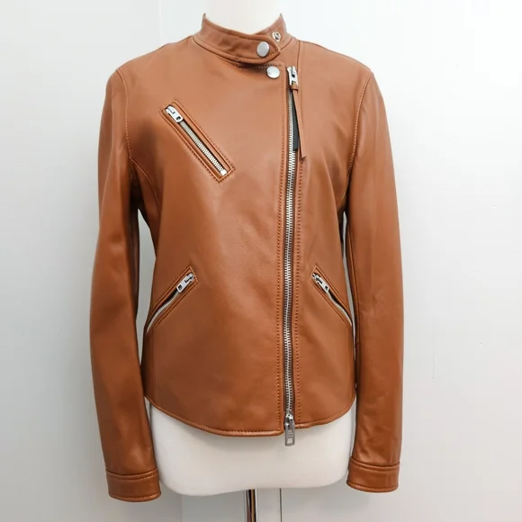 Coach Uptown Racer Leather Jacket - Picture 1 of 13